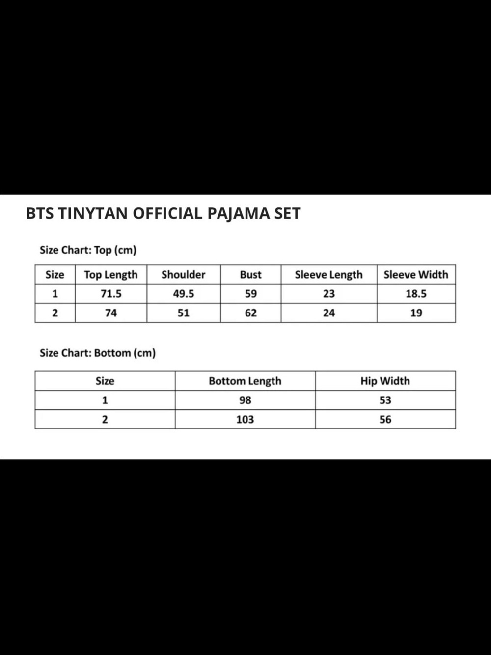 BTS TINYTAN Jimin Pajama set - White with Orange Trim - Picture 9 of 9